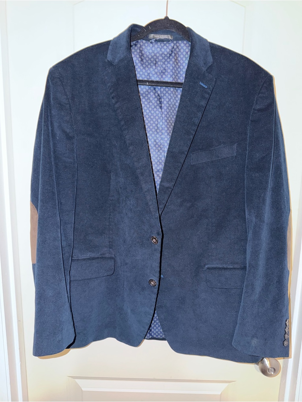 Lauren Ralph Lauren Black Label Navy Blue Corduroy Blazer Classic Two-Button 46R